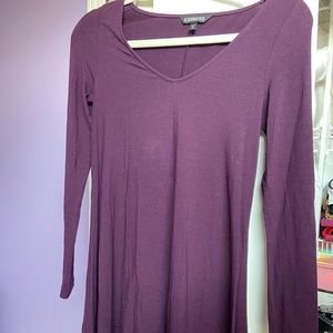 Express Long Sleeve Purple Dress